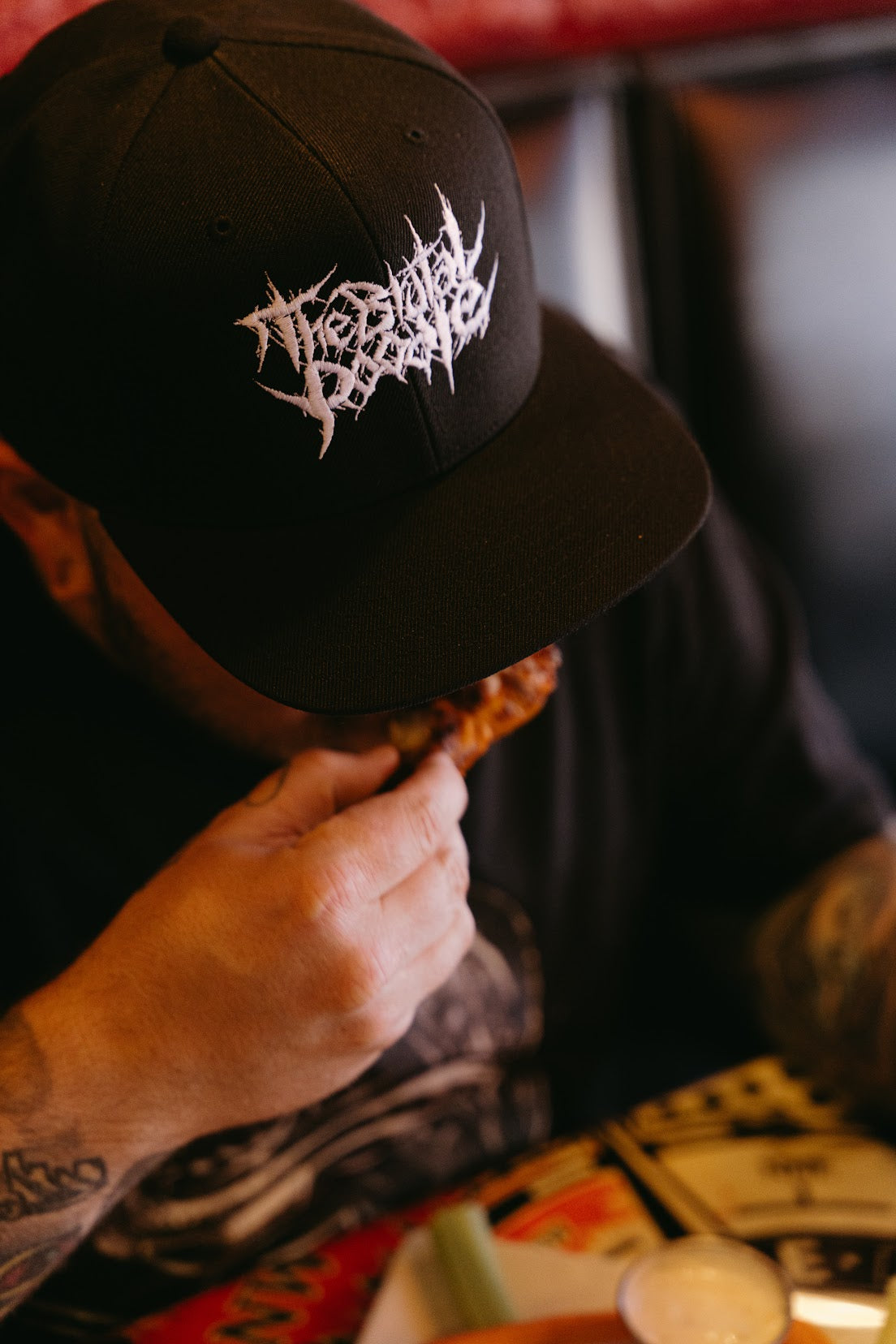 White & Black Flatbill Snapback