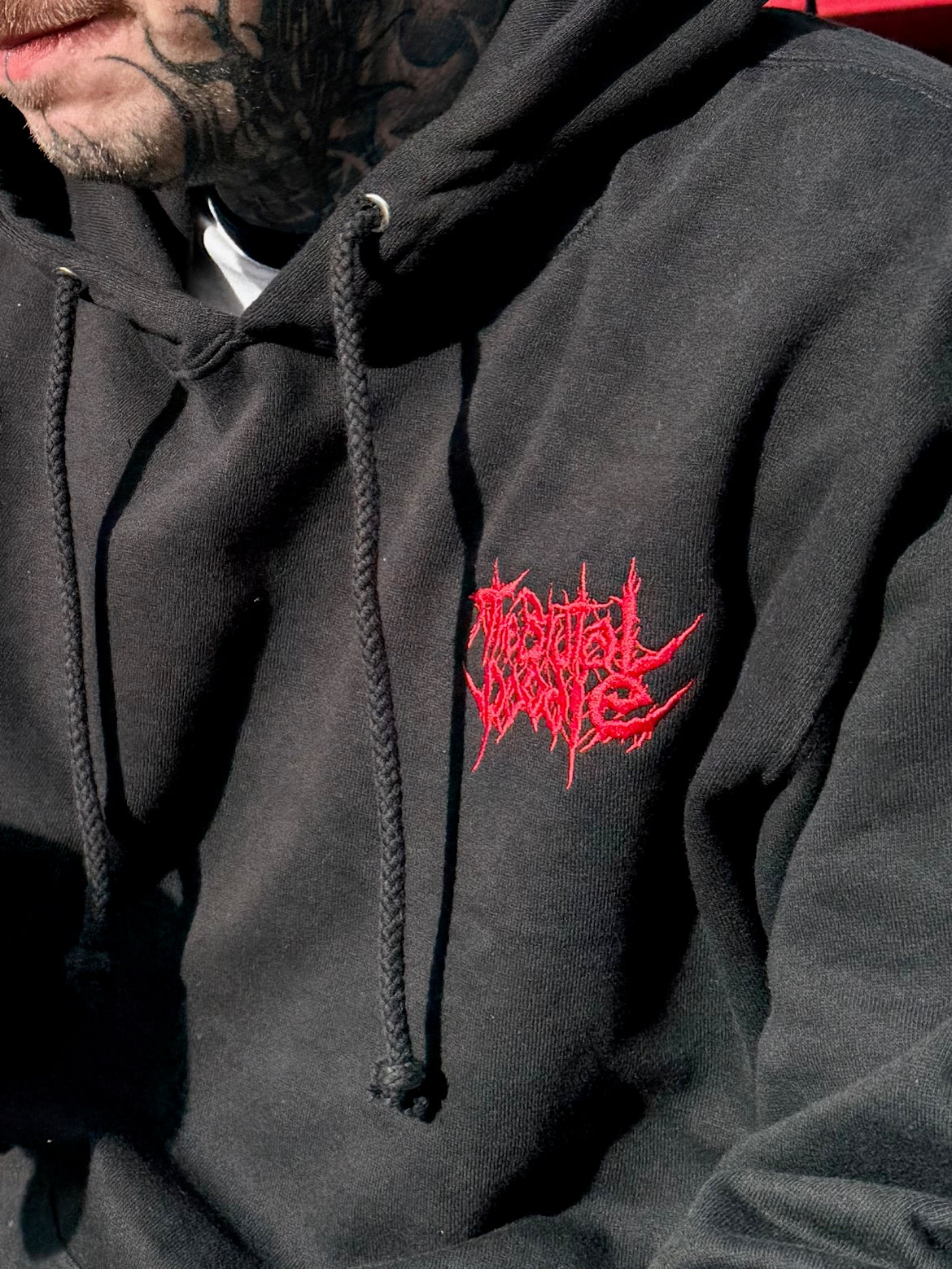 Red PAWNTAGRAM Logo Hoodie